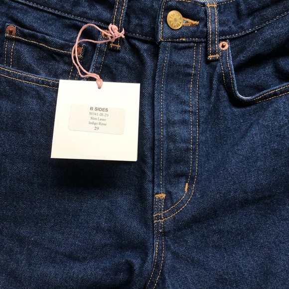 B SIDES Slim Lasso Jeans in Indigo rinse - Picture 9 of 9